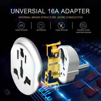 Mall Loop Universal Travel Adapter AU US UK to EU Plug 16A Auktion  N16