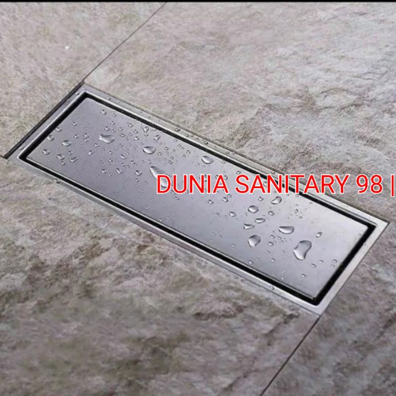 Smart Floor drain Stainless SUS 304 Tile insert Panjang 20cm Anti serangga