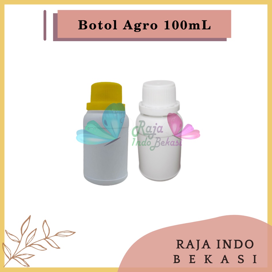 Rajaindobekasi Botol Agro 100ml Botol 100ml Botol HDPE 100ml Dof Botol Minyak Kapsul Pil Botol Plastik Mini Serbaguna