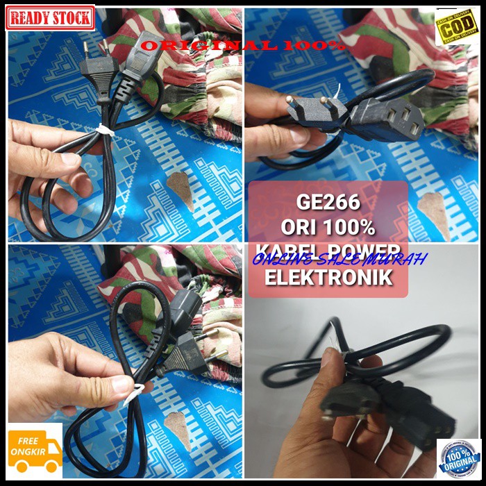 G266 Kabel power Listrik meter elektronik elektrik 3 pin cable laptop rice cooker multifungsi universal komputer cas casan setrum original G266  KABEL UKURAN 3 PIN  BISA SEGALA JENIS ELEKTRONIK YG MENGGUNAKAN KABEL 3 PIN  TEBAL DAN AWET  menggunakan kabel