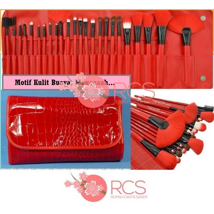 Brush Fabulous &amp; Soft RED ~ kuas make up set 24 pcs