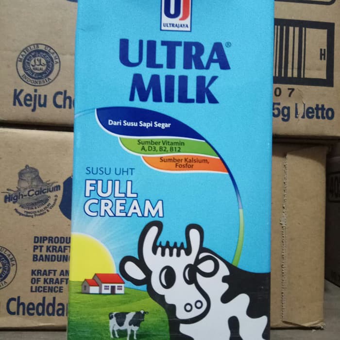 

Susu Full Cream Ultra Milk Putih dan Coklat