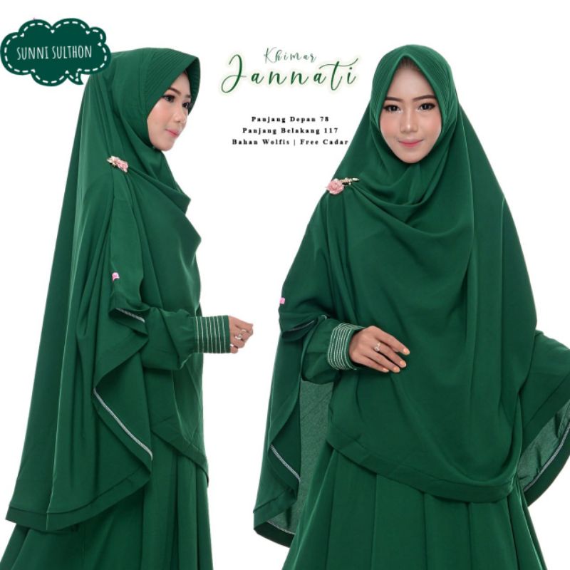 KHIMAR JANNATI FREE TUTUP CADAR READY STOK BANYAK WARNA