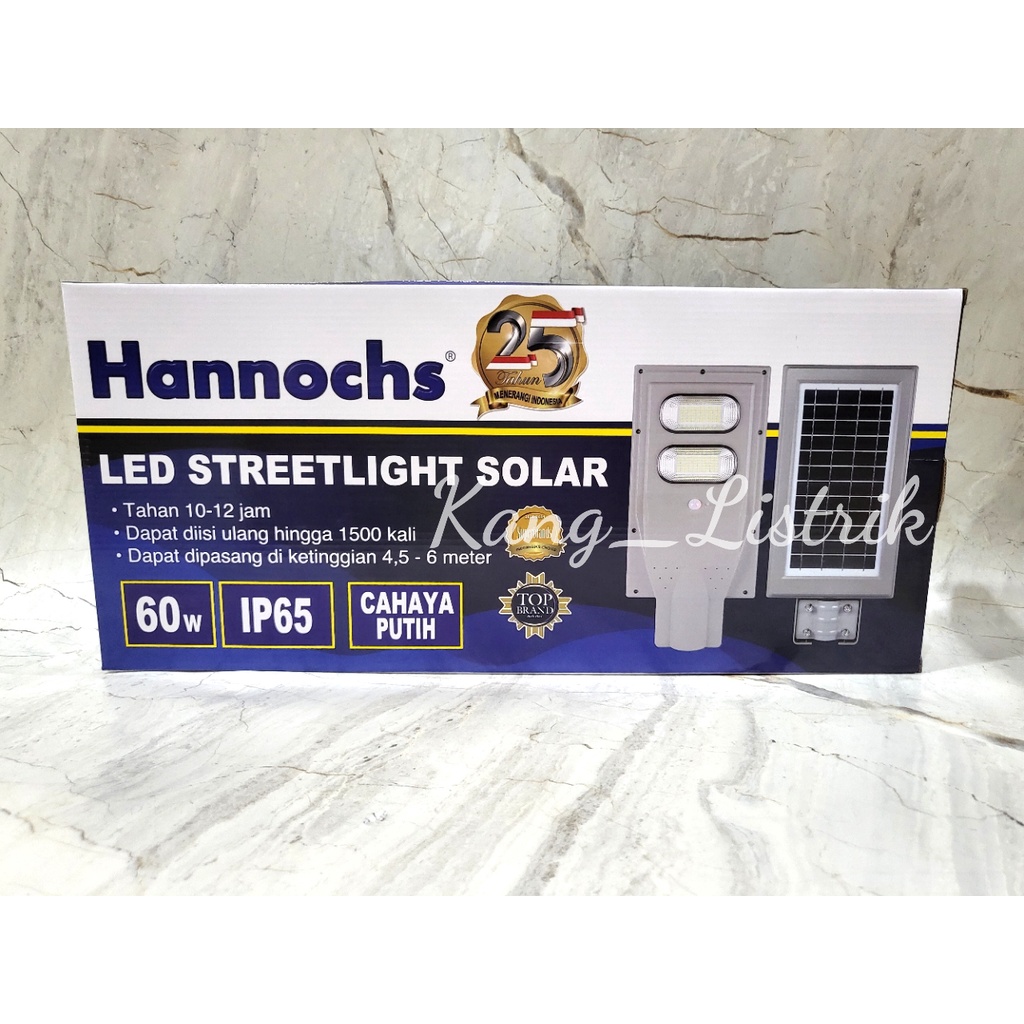 Lampu PJU Solar Hannochs 60Watt / LED Streetlight Solar Hannochs 60W