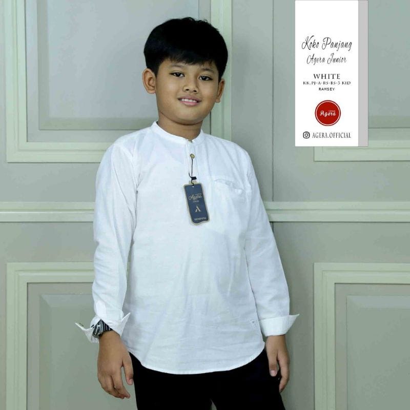 BAJU KURTA KEMEJA KOKO KEMKO ANAK KATUN ORIGINAL TERBARU LENGAN PANJANG AGERA JUNIOR 2