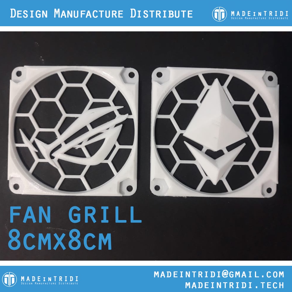 Fan Cover 3D ROG ETH Logo fan Grill 8 CM 12 CM 14 CM