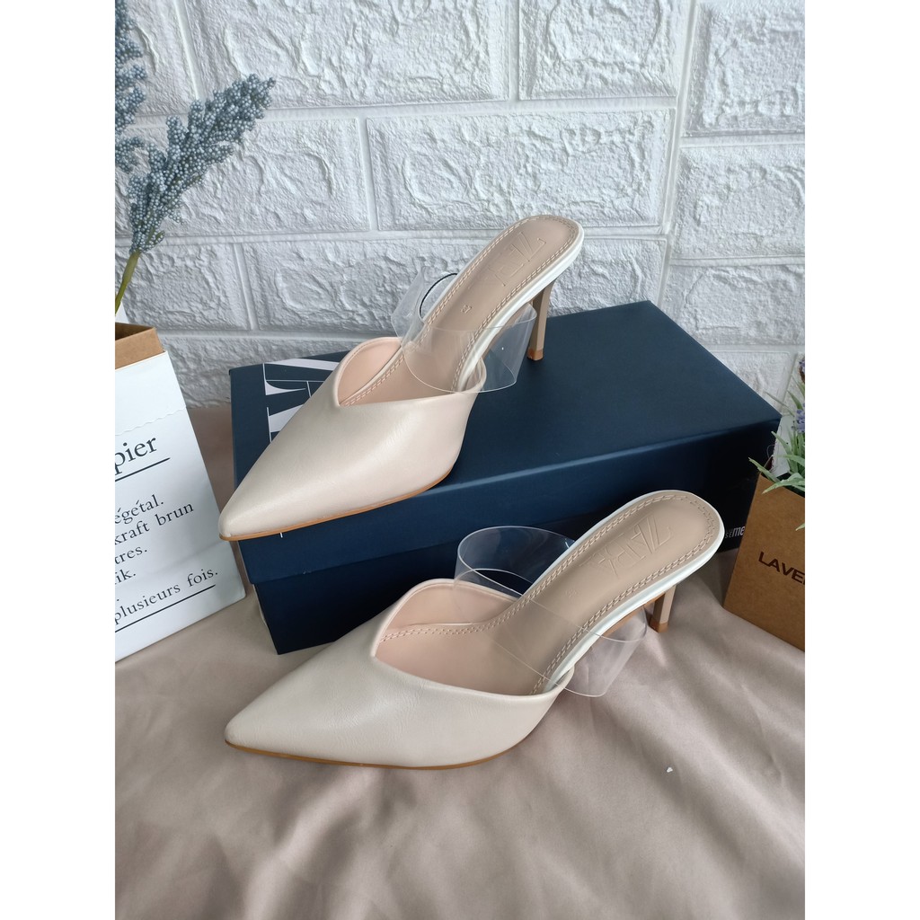 [Free Box] Sepatu Heels Pesta Wanita Putih Import Zara 185 Noni_Collection