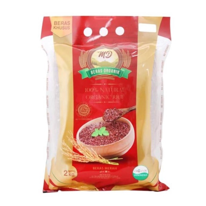 

MD - Organic Red Rice Kupas Kulit - Beras Organik - Beras Merah MD 2kg