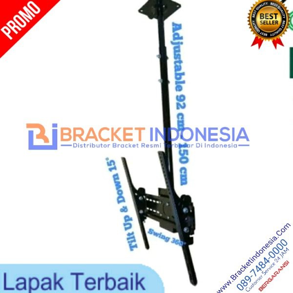 Bracket TV Gantung  Plafon 50 55 58 60 Inch Adjustable