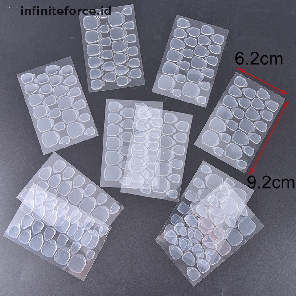 Infiniteforce.id 10pcs / Lot Kuku Palsu Transparan Dua Sisi Untuk Nail Art