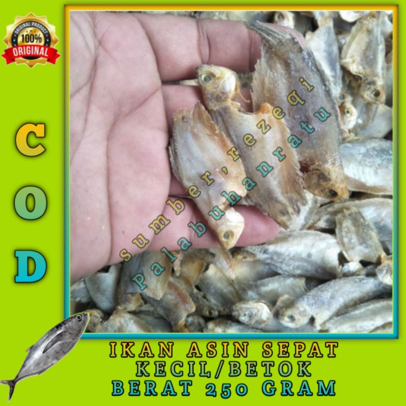 

IKAN ASIN SEPAT KECIL/BETOK SUPER BERAT 250GR