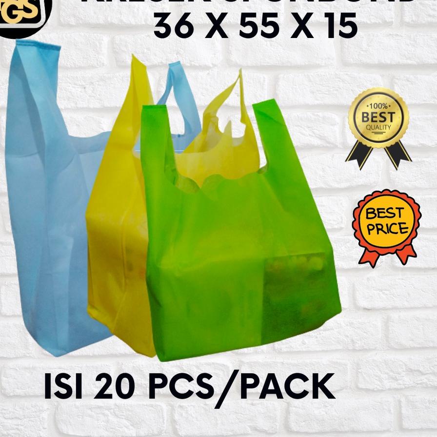 

✈ Spunbond kresek 36x55x15 (Kodi/20 pcs) tas spunbond kresek tas kain spunbond kresek kain ۞
