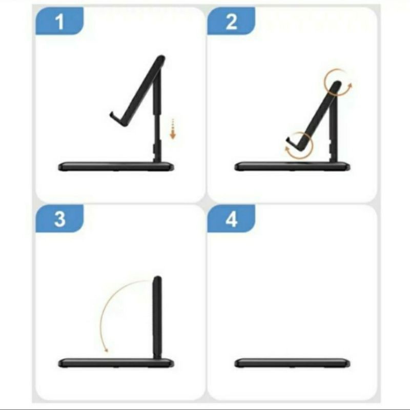 Folding Desktop T2 Phone Holder Lipat Universal Support Stand Meja Standing T2 Dudukan Sandaran