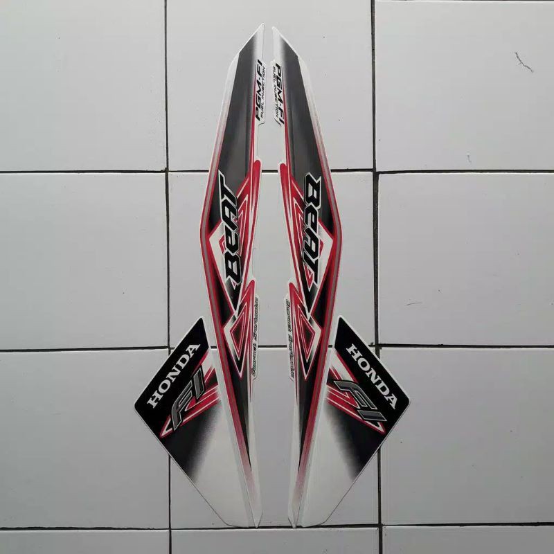Stiker striping beat fi 2013 putih pink