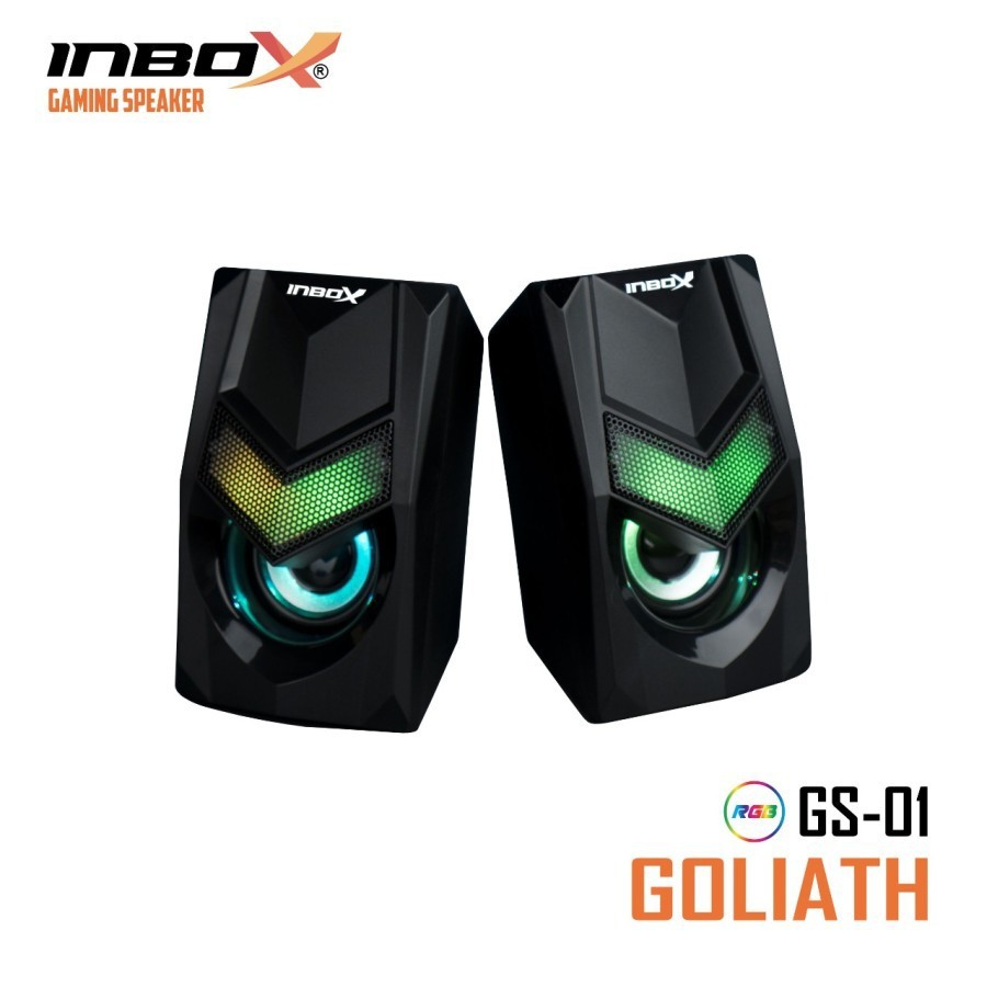 Speaker Gaming inbox Wired Usb audio 3.5mm RGB 3d Goliath gs-01 gs01 3d