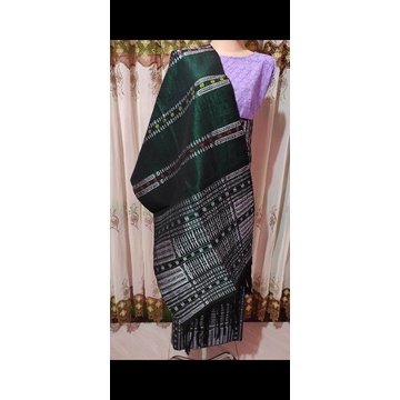 Pucca bunga pucca bintik pucca tabur gradasi ijo putih songket tarutung setelan rok selendang sarung