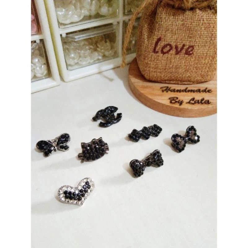 bros dagu kecil/bros dagu mini hijab/ bros kristal mutiara