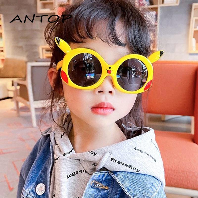 Kacamata Hitam Polarized Pelindung UV Motif Kartun Pikachu Untuk Anak