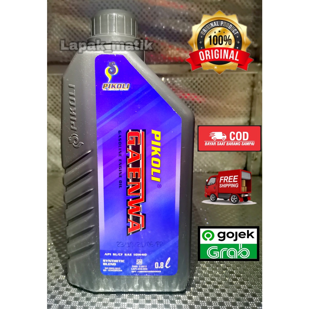 Oli 4T PIKOLI GAENWA Synthetic Blend 10w40 800mL