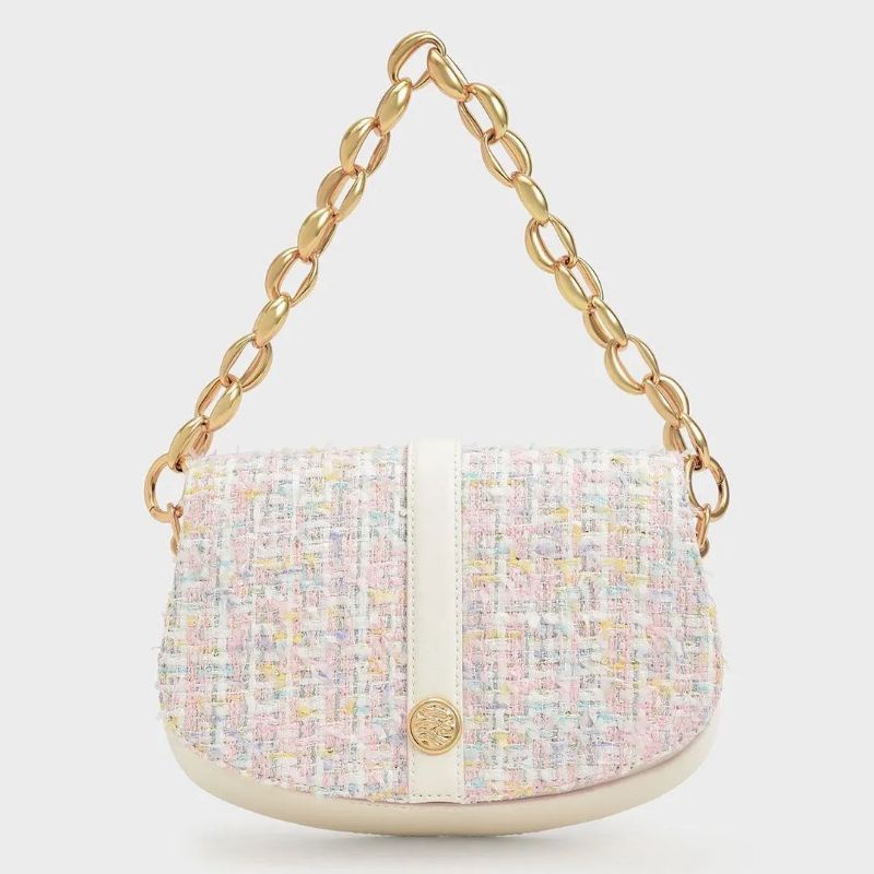 7.7 SALE | CK Tiger Calligraphy Chain Handle Shoulder Bag