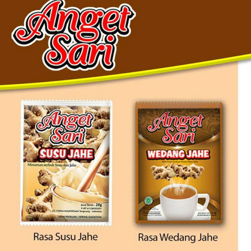 

Anget Sari Wedang Jahe dan Susu Jahe Minuman Bubuk Kemasan Box isi 5 sachet