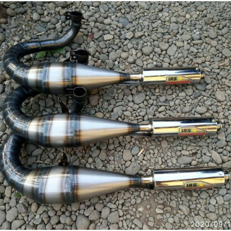 knalpot vespa IRS racing buang kiri