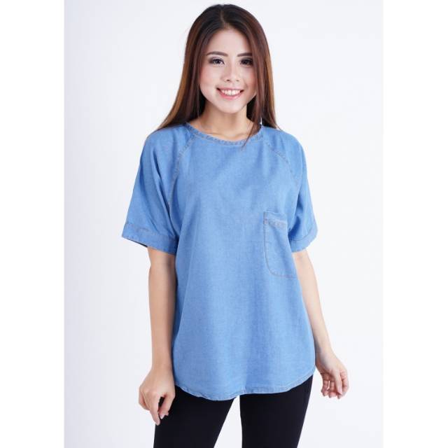  ALL SIZE FIT TO XL ATASAN  JEANS  WRN BIRU  MUDA  Shopee 