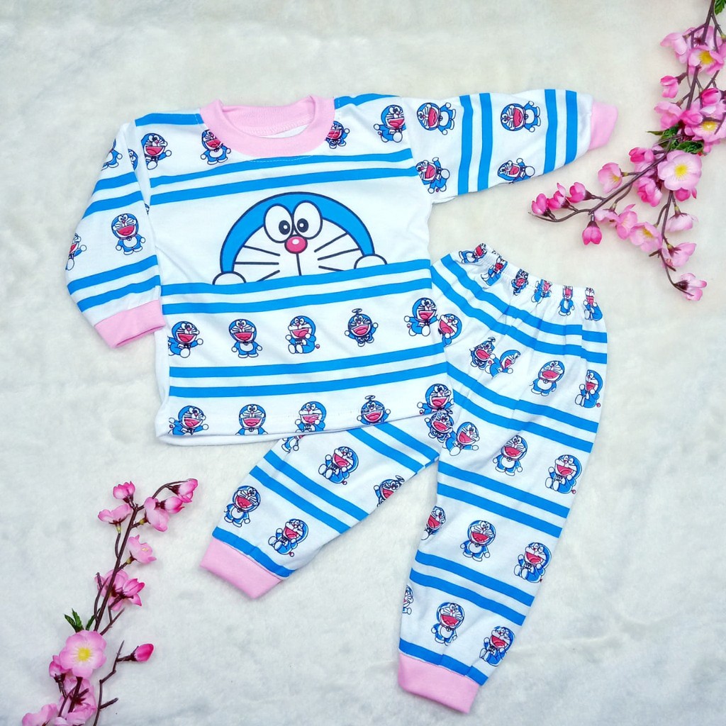 COD Bayar Ditempat Baju Piyama Anak Karakter  Doraemon Baby Alicia