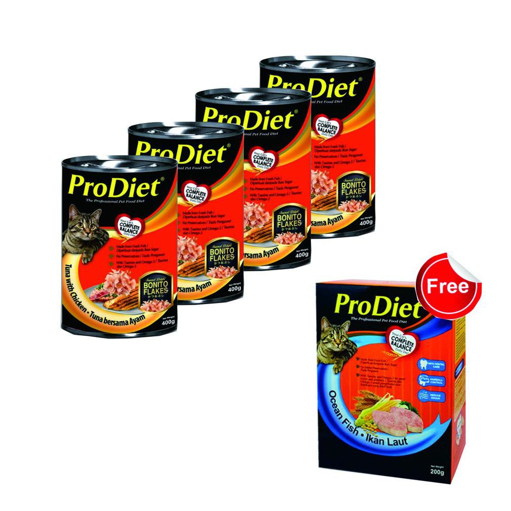 

Promo 4kaleng Pro Diet Seafood Free ProDiet Dryfood 200g
