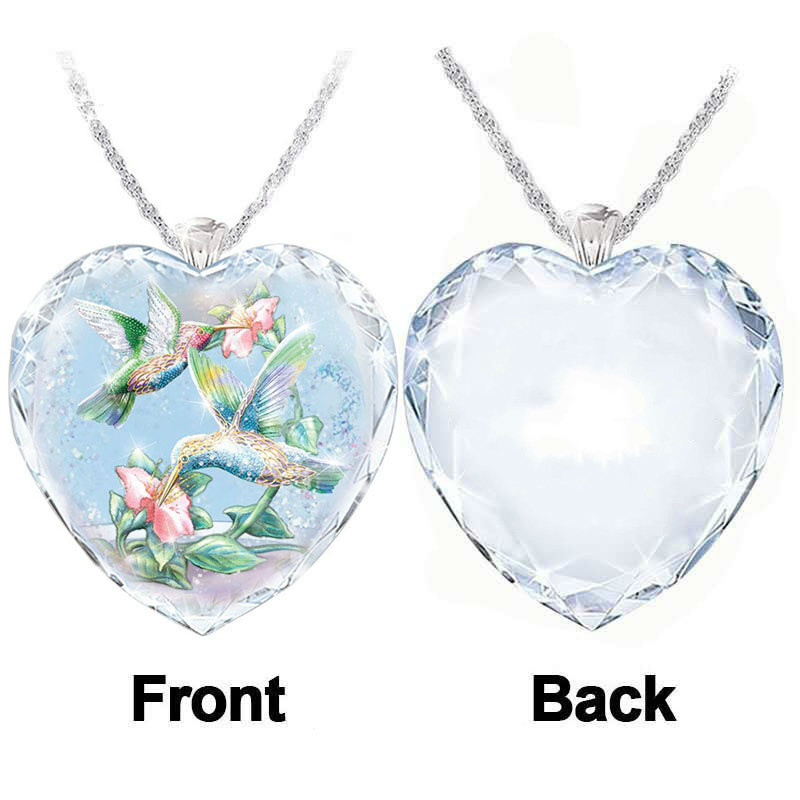Kalung Liontin Burung Bahan Alloy Hias Kristal Zircon Putih Untuk Wanita