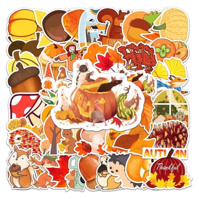 

Stiker Aesthetic Autumn Pack Style 260215- Stiker Aesthetic Keren Imut Laptop, Aksesoris Hp, Anti Air, Motif, Helm, Tumbler, Koper, Kulkas