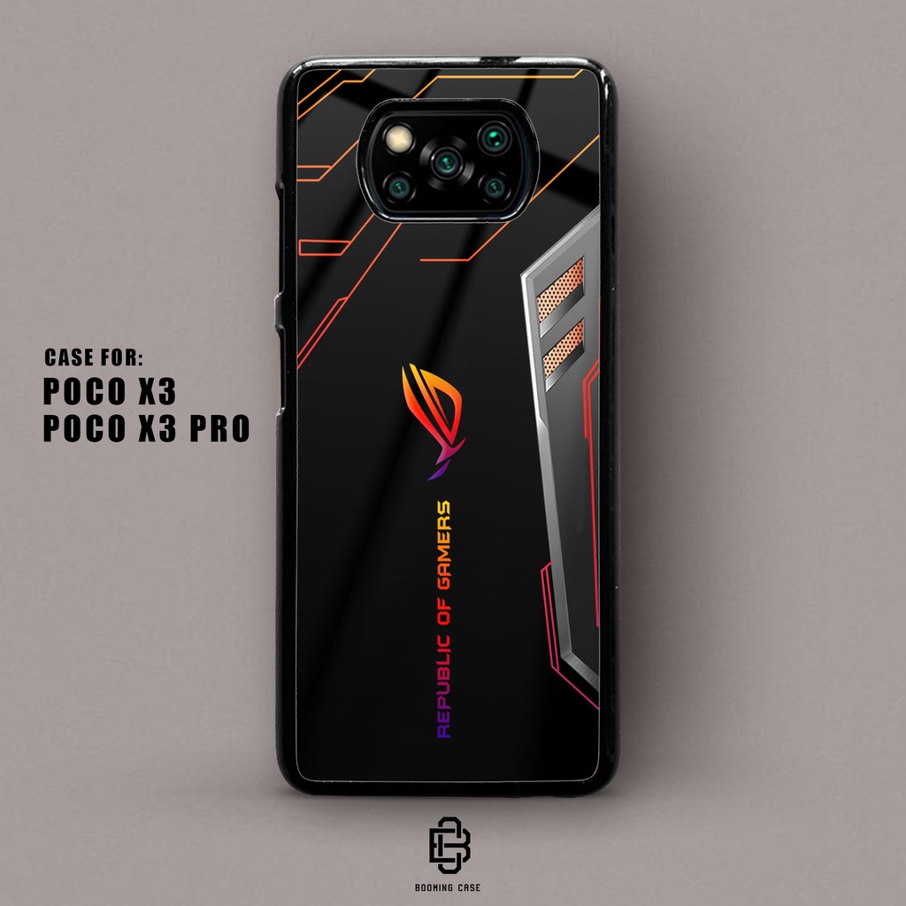 Casing POCO X3 / POCO X3 PRO Hardcase 2D Glossy Case Motif ROG