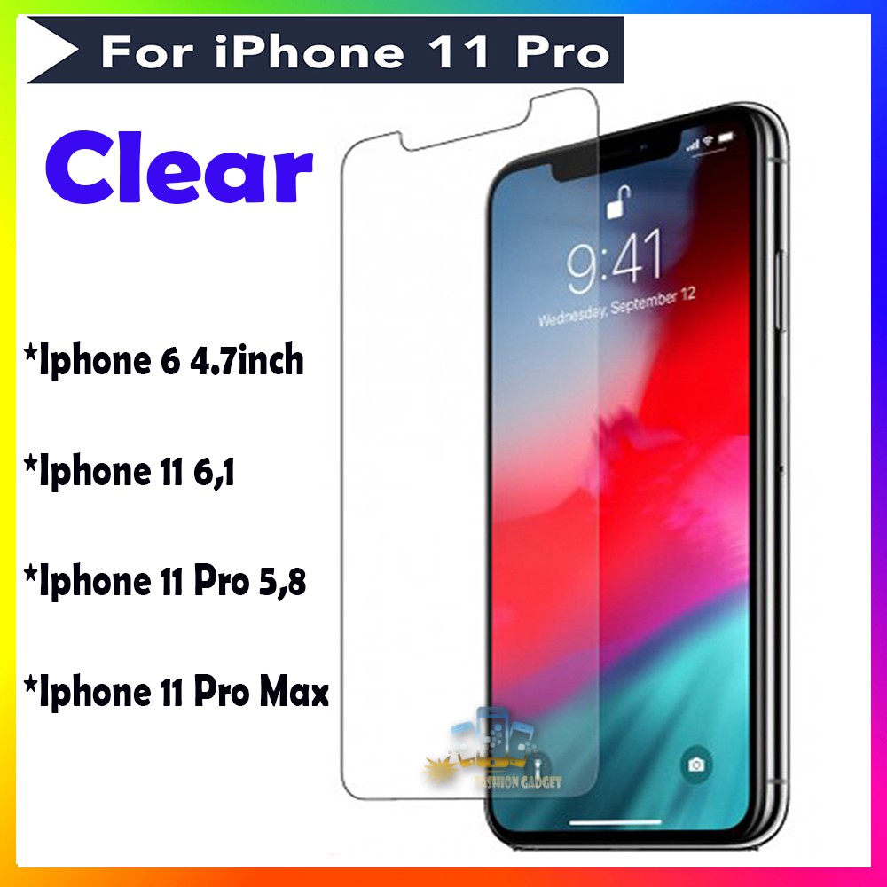 Tempered Glass For Iphone 6 / IPHONE 6G / IPHONE 6S Ukuran 4.7inch / IPHONE 11 /  IPHONE 11 Pro / IPHONE 11 Pro Max Anti Gores TEMPER FULL