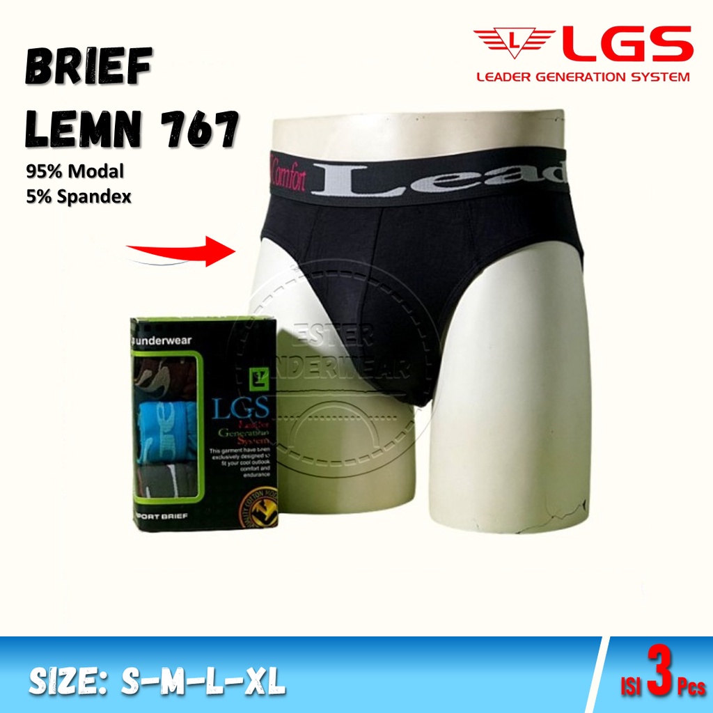 Celana Dalam LGS 767 ISI 3PCS|BRIEF LGS BAHAN MODAL SPANDEX
