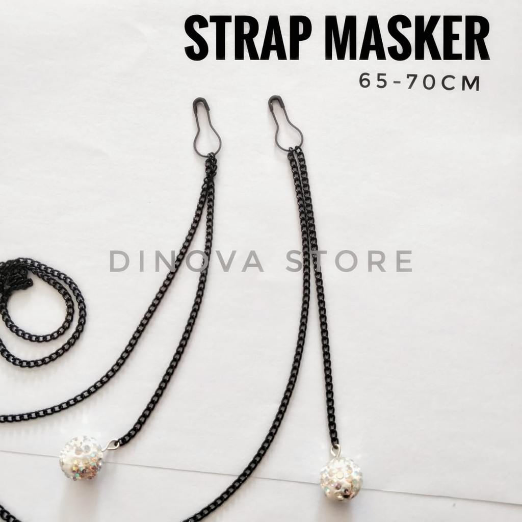 STRAP MASKER BOLA DISCO/kalung masker/tali masker/lanyard