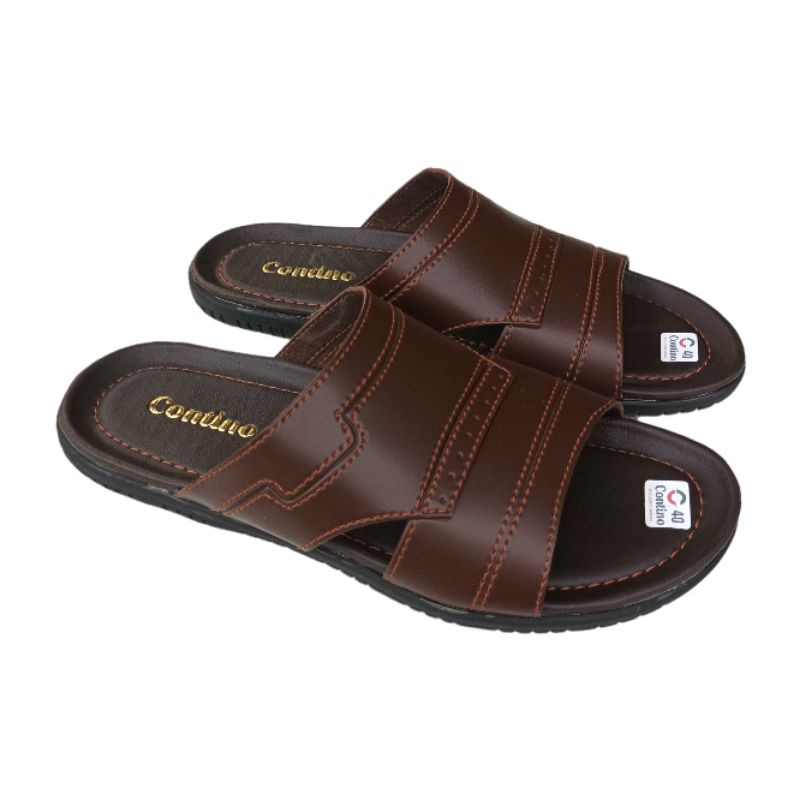 Sandal Kulit Pria Contino / Sandal Pria Slop / Sandal Selop Pria / Sandal Casual Pria