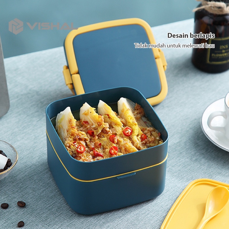 VISHAL Portabel Tempat makan 1300ml Kotak Makan - Lunch Box Set BPA FREE VS-64