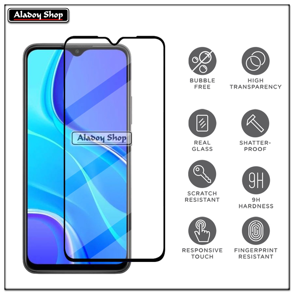 PAKET 3 IN 1 Tempered Glass Layar Xiaomi Redmi 9 Free Tempered Glass Camera Lens dan Skin Carbon 3D