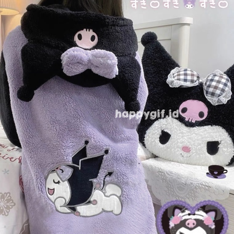 KUROMI DASTER ONESIE BAJU TIDUR KOSTUM PIYAMA KIGURUMI