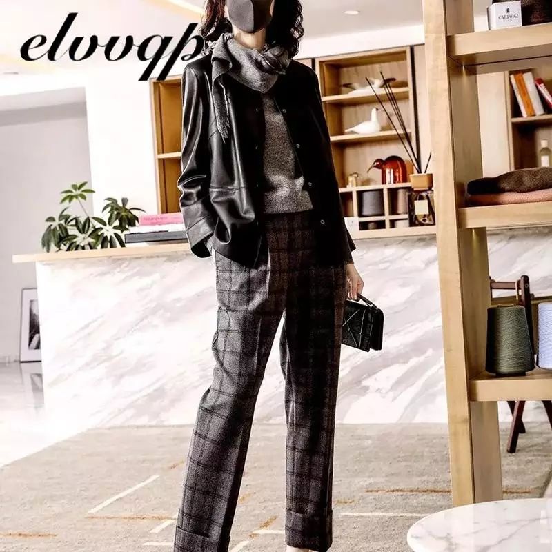 Mantel Kulit Antik Wanita 2020 Baru Longgar Hitam Pu Jaket Wanita Single Breasted Punk Pendek Faux Kulit Mantel Mujer