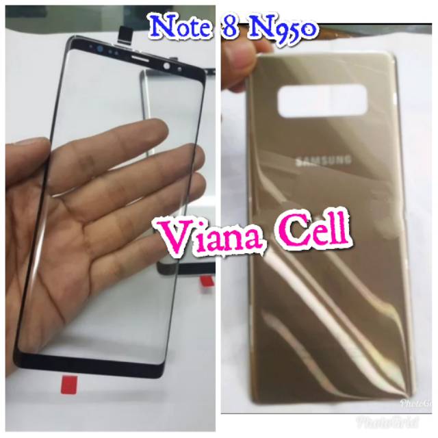KACA DEPAN LCD TOUCHSCREEN PLUS BACK DOOR BACKDOOR SAMSUNG NOTE 8 N950 N950F ORI GOLD