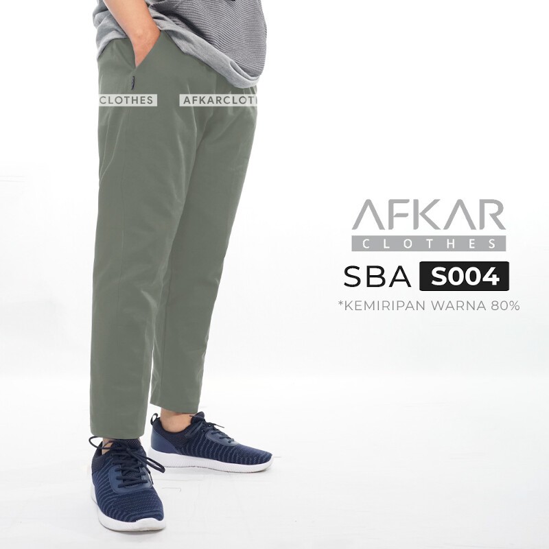 AFKAR Celana Sirwal Pensil Pria Kasual Slim Fit SBA