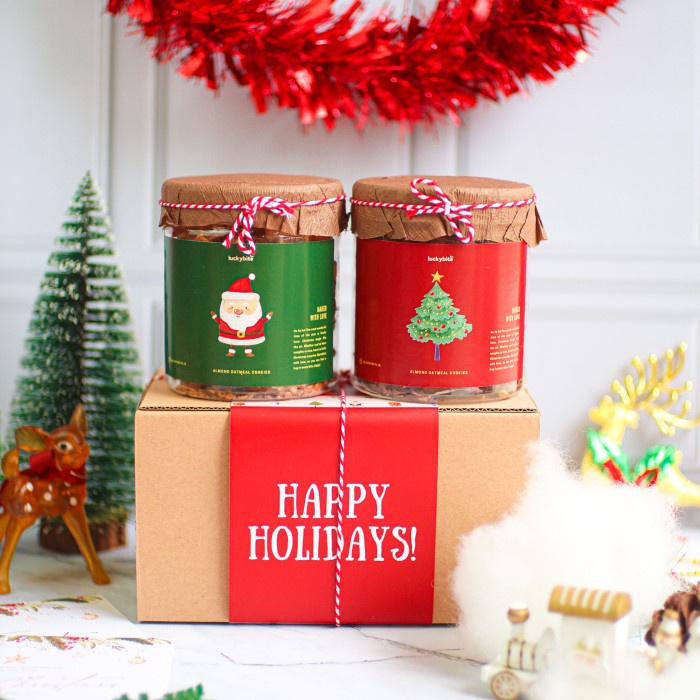 

Bf31Gf Hampers Natal / Christmas Hampers - Cookies 2 Jar + Free Greeting Card Gdf601