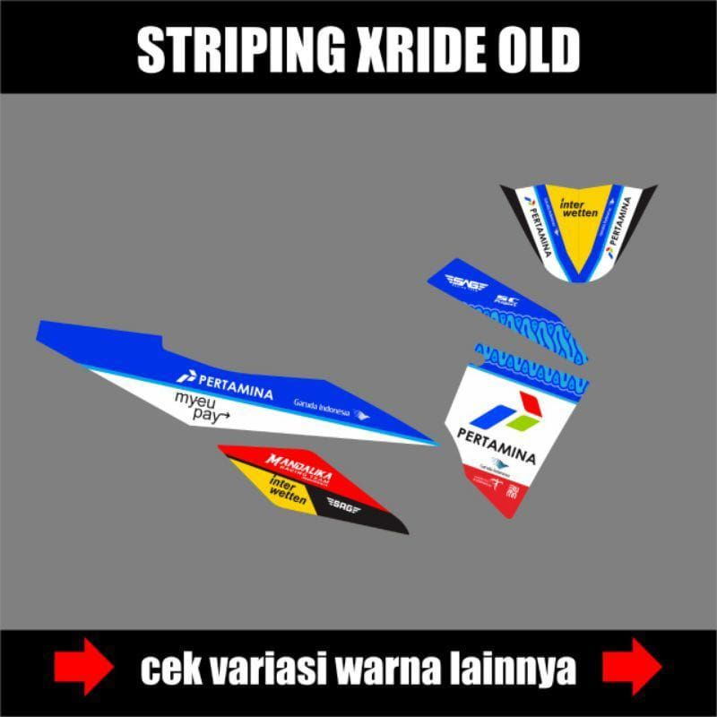 Striping Xride/Striping Sticker Body Variasi Motor Yamaha Xride Mandalika