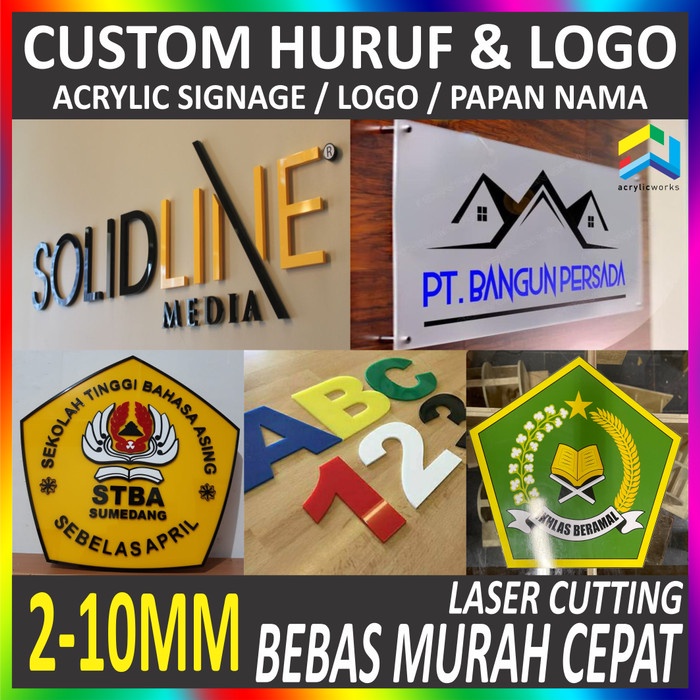 Jual Custom Huruf Timbul Dan Logo Acrylic Bebas Murah Cepat Shopee Indonesia