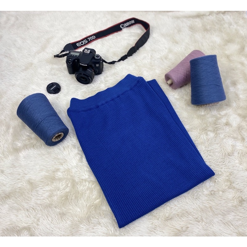 ROK SPAN RAJUT PREMIUM TEBAL KNIT KNITTED RAJUTAN SPAN ROK CARDIGAN ROK PANJANG WANITA /Rok span panjang/rok span rajut premium/rok span knitted/rok/rok wanita panjang/rok span hitam/rok plisket/rok plisket premium/rajut/cardigan/knit/knitted-BIRU PERSIB