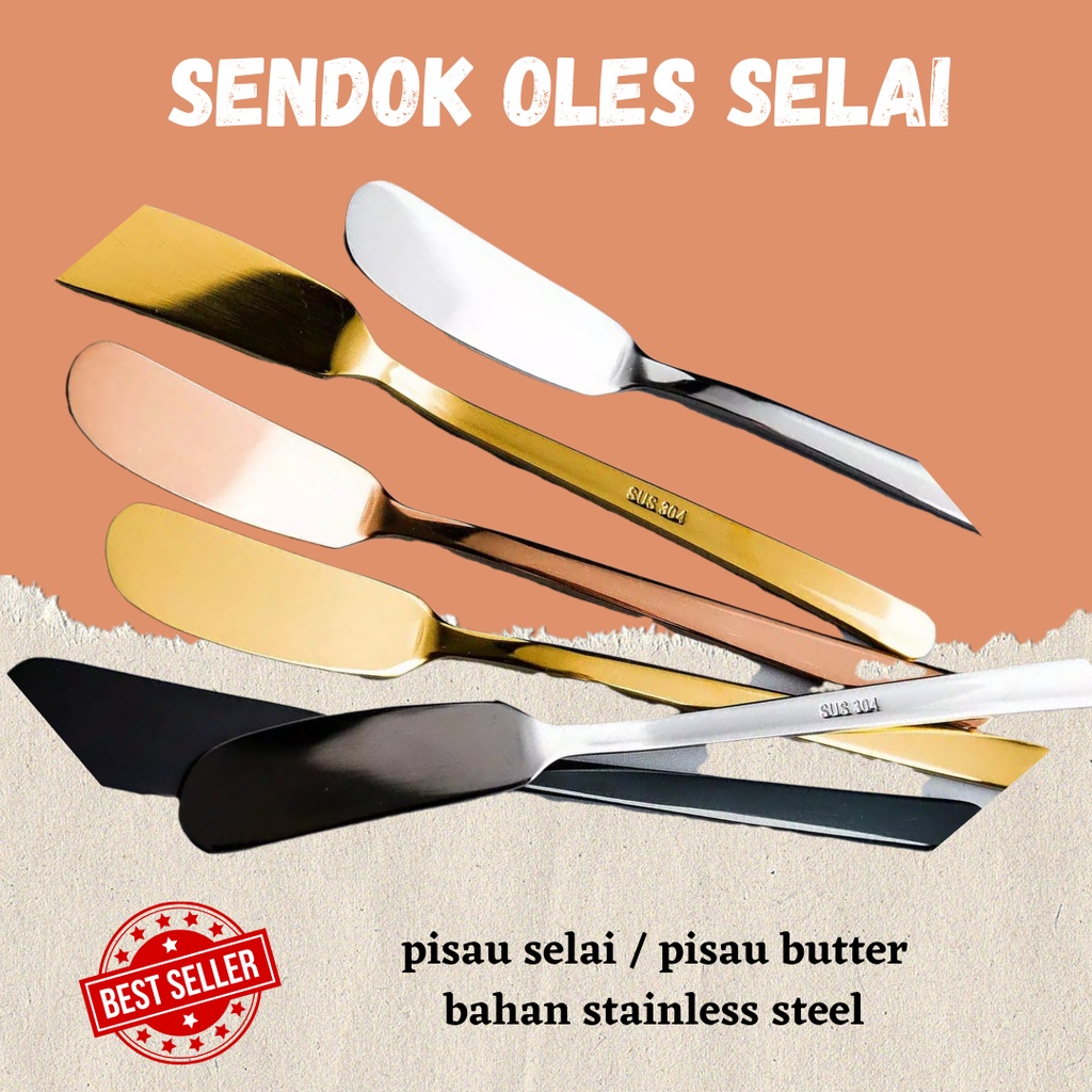 PROMO!! Sendok Oles Selai / Alat Meratakan Mentega/ Pisau Selai [BAYAR DITEMPAT]