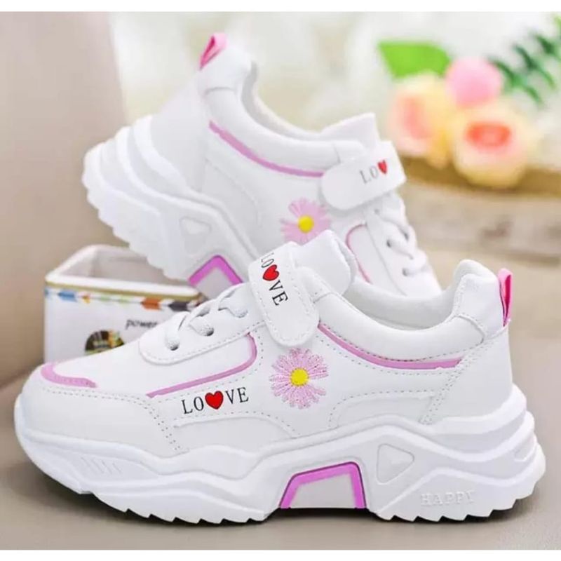 Sepatu Anak Sepatu Sneakers Anak Perempuan Rabbit/Love