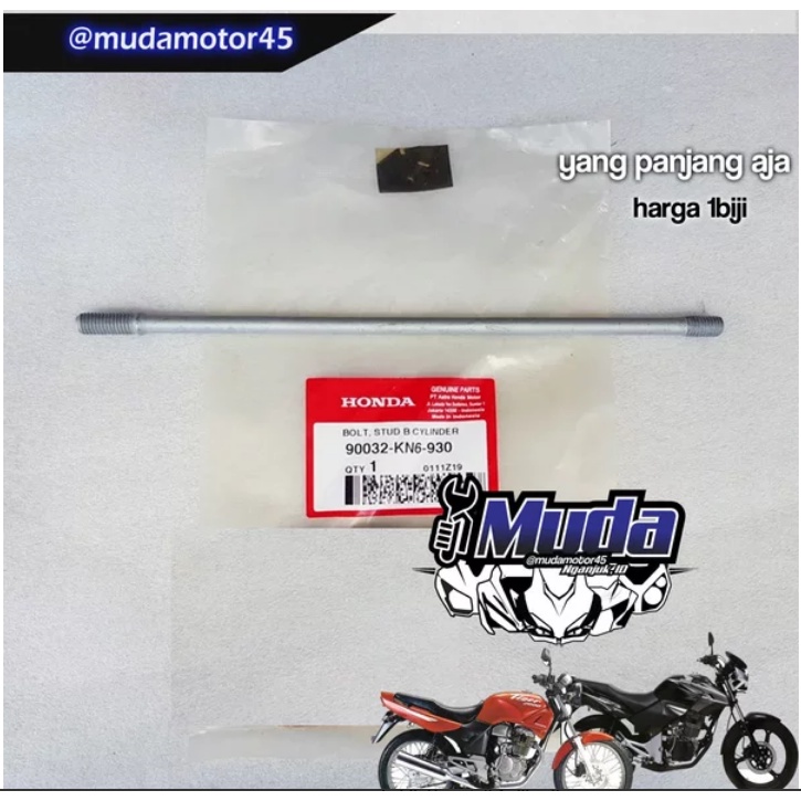 BAUT SILINDER KIRI PANJANG TIGER NEW OLD TILAM REVO BATMAN SUNDUK TUSUK SATE 90032-KN6-930 BOLT B CY