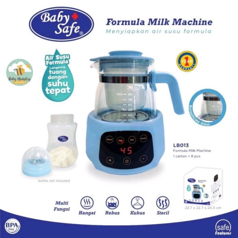 Baby Safe (LB013) Formula Milk Machine - Teko Pemanas air listrik / milk warmer/ penghangat susu / ceret / kurumi kettle / kettle / milk maker / mesin kopi / teh / steam / teko listrik / milk processor / alat steril botol susu bayi / murah